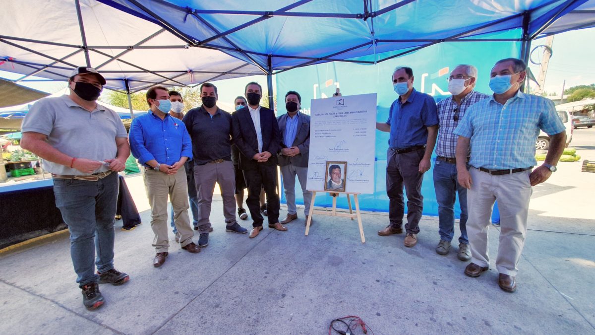gobierno regional y consejeros dan el vamos a la infraestructura para la plaza y feria libre de san carlos