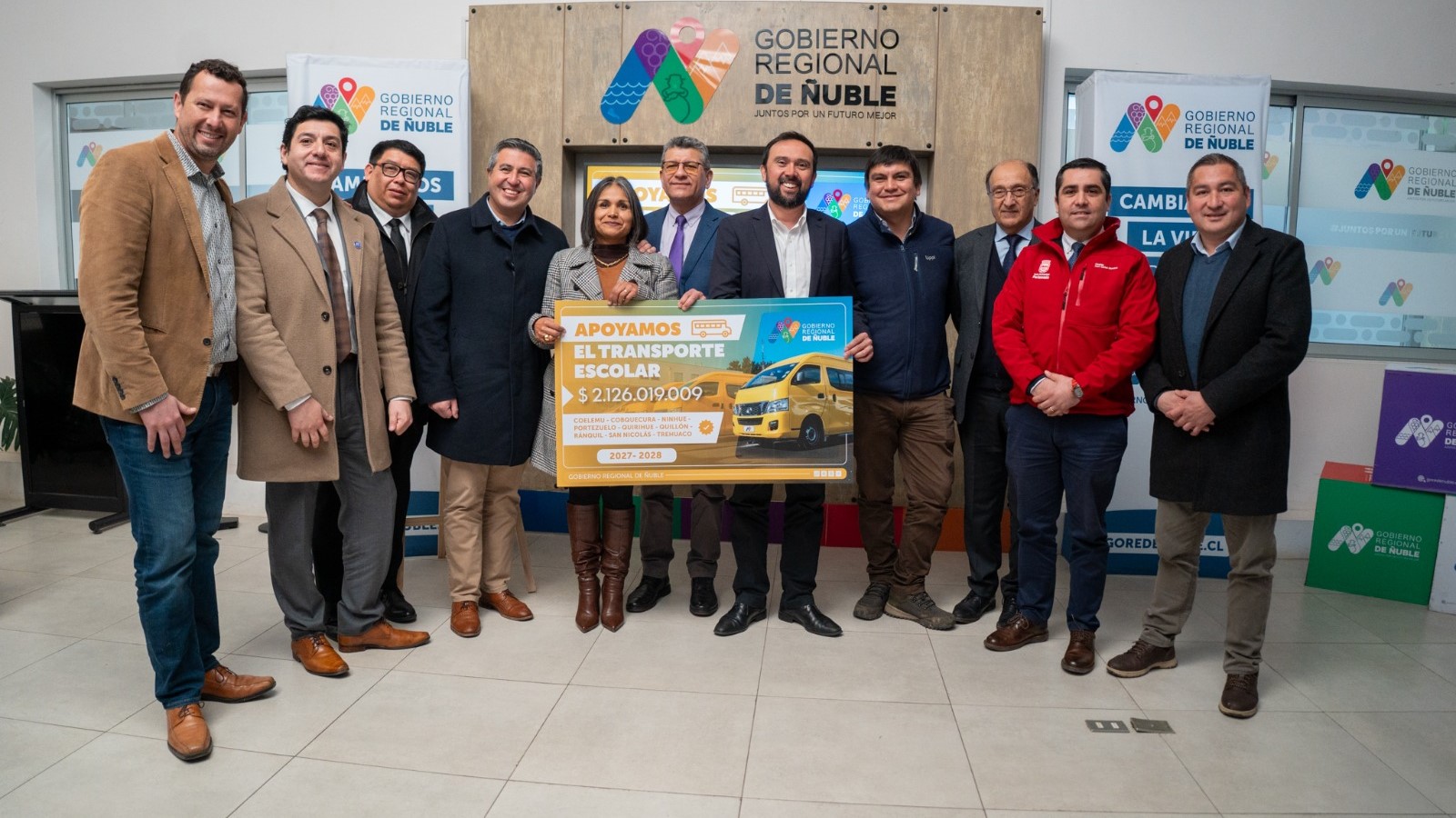 Gobierno Regional asegura transporte escolar 2027 – 2028 para nueve comunas del Valle del Itata